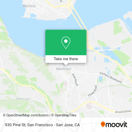 Mapa de 930 Pine St