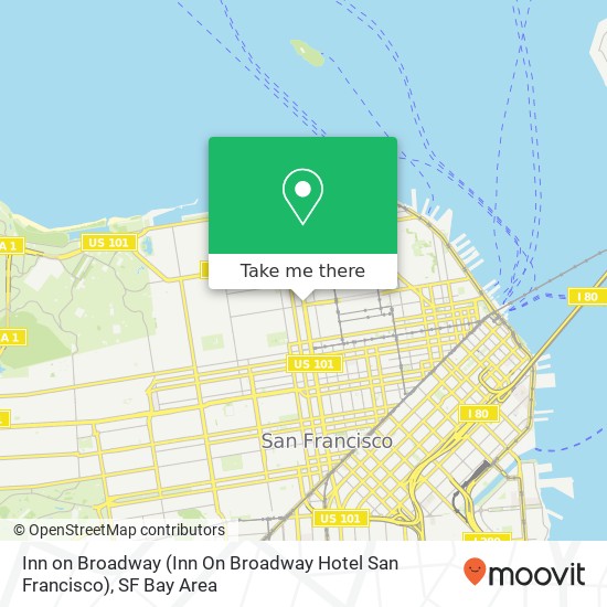 Mapa de Inn on Broadway (Inn On Broadway Hotel San Francisco)