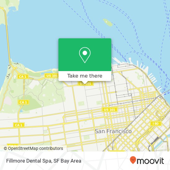 Fillmore Dental Spa map