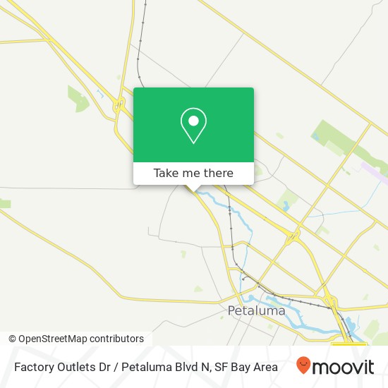 Factory Outlets Dr / Petaluma Blvd N map