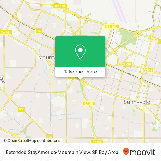 Extended StayAmerica-Mountain View map