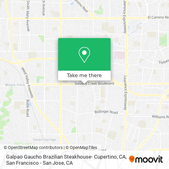 Galpao Gaucho Brazilian Steakhouse- Cupertino, CA map