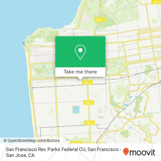San Francisco Rec Parks Federal CU map