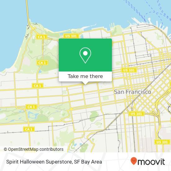 Mapa de Spirit Halloween Superstore