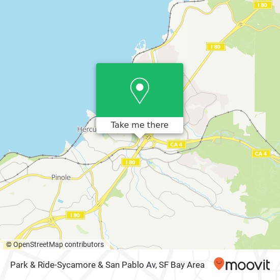 Park & Ride-Sycamore & San Pablo Av map