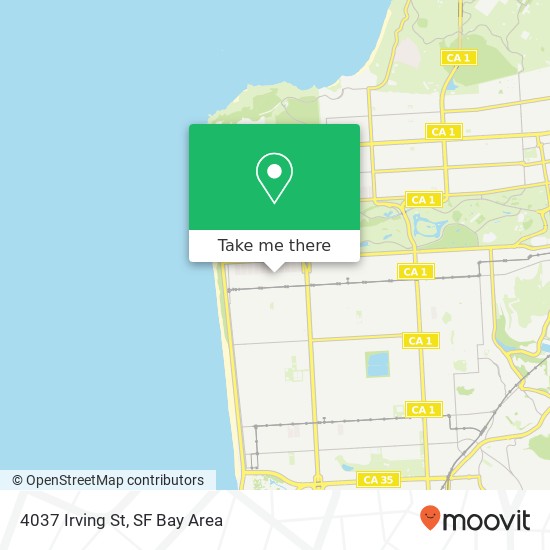 Mapa de 4037 Irving St