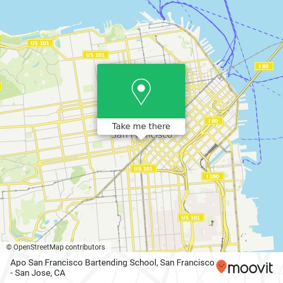 Apo San Francisco Bartending School map