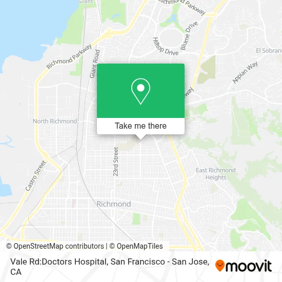 Vale Rd:Doctors Hospital map