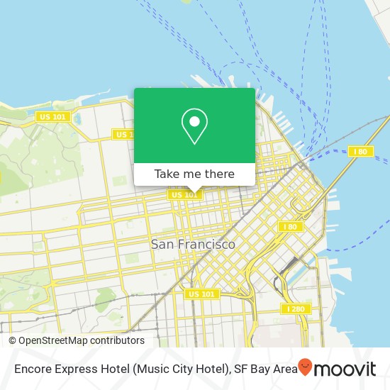 Mapa de Encore Express Hotel (Music City Hotel)