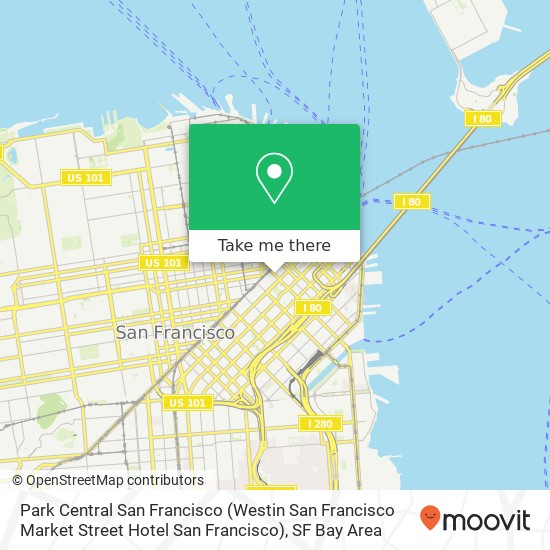 Mapa de Park Central San Francisco (Westin San Francisco Market Street Hotel San Francisco)