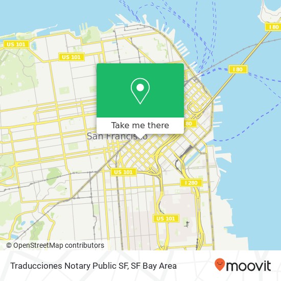 Traducciones Notary Public SF map