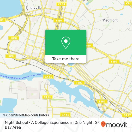 Night School - A College Experience in One Night! map