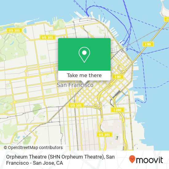 Mapa de Orpheum Theatre (SHN Orpheum Theatre)
