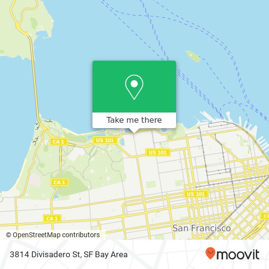 3814 Divisadero St map