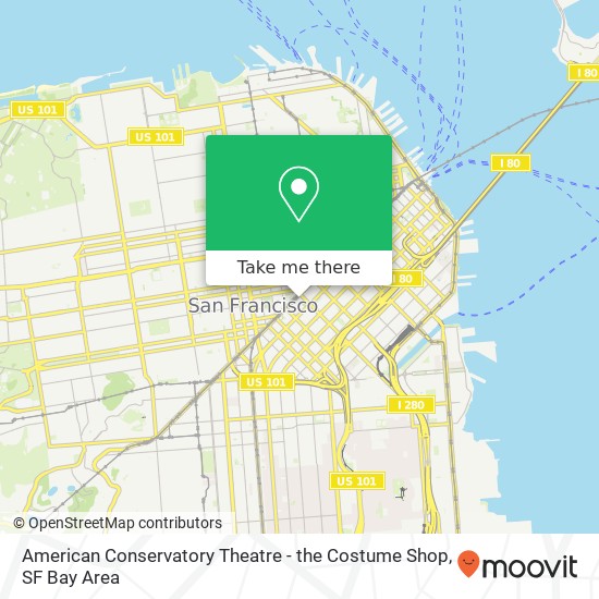 Mapa de American Conservatory Theatre - the Costume Shop