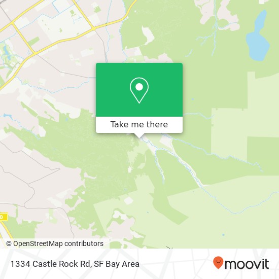 Mapa de 1334 Castle Rock Rd