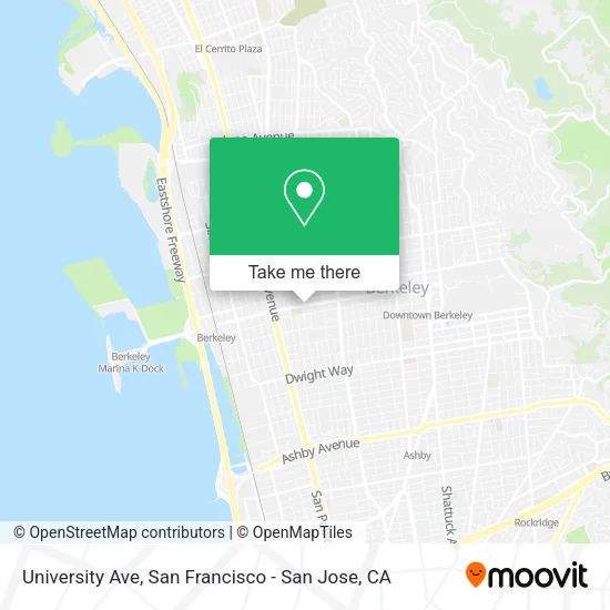 Mapa de University Ave
