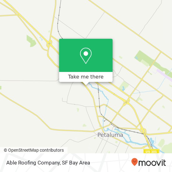 Able Roofing Company map