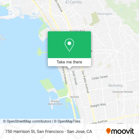 Mapa de 750 Harrison St