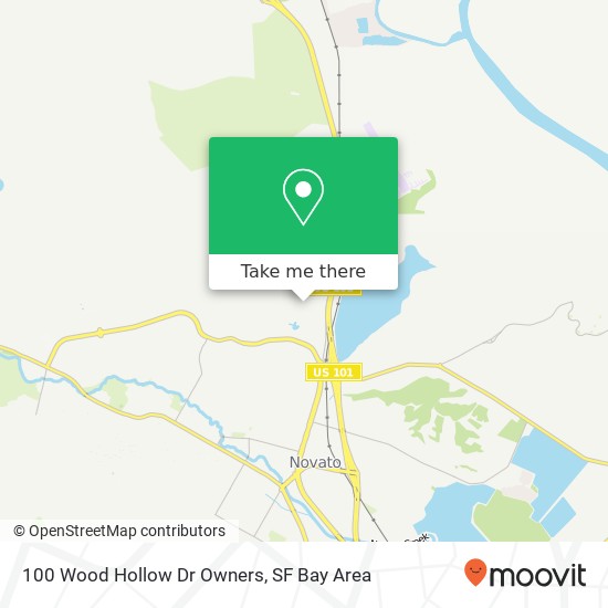 100 Wood Hollow Dr Owners map