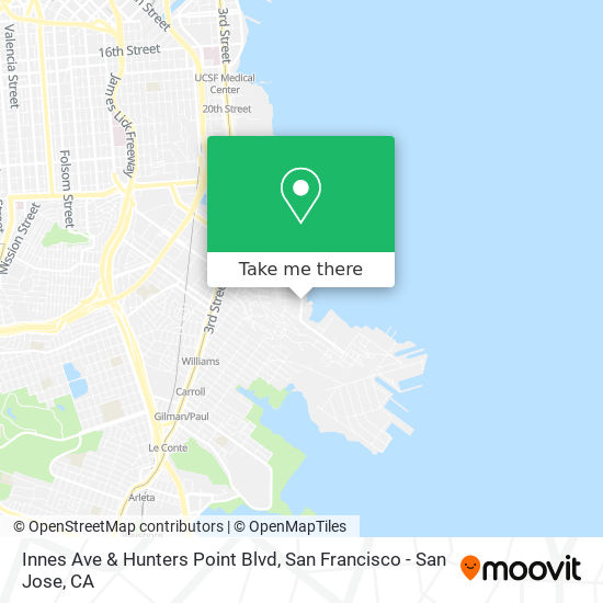 Mapa de Innes Ave & Hunters Point Blvd