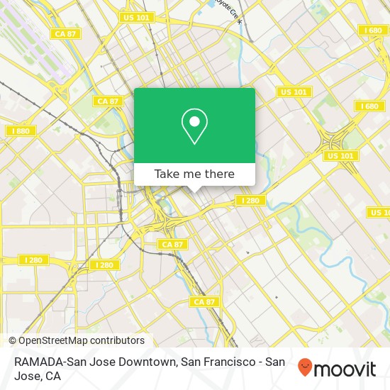 Mapa de RAMADA-San Jose Downtown