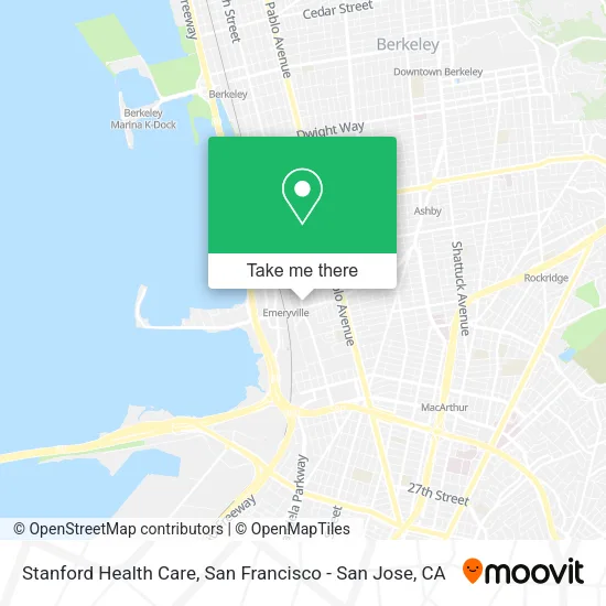 Mapa de Stanford Health Care