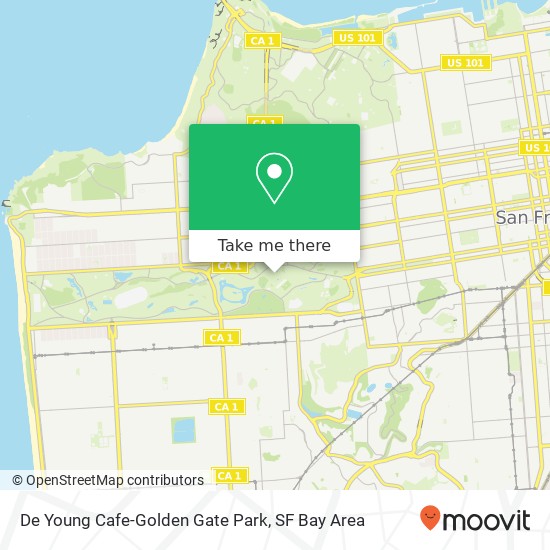 Mapa de De Young Cafe-Golden Gate Park