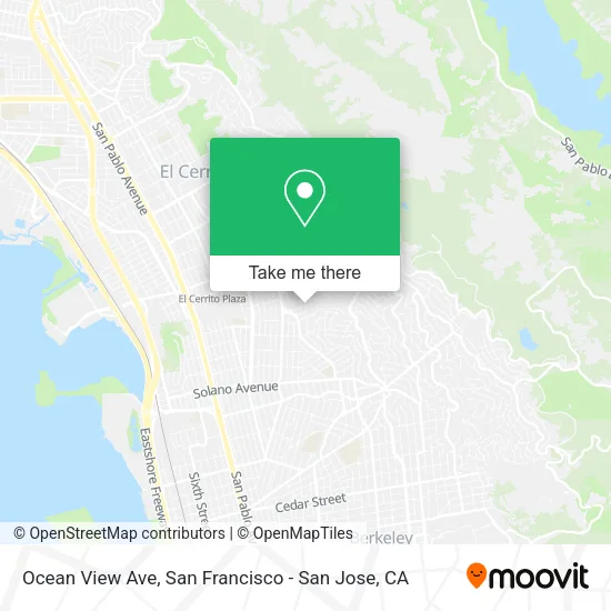 Ocean View Ave map
