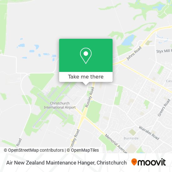 Air New Zealand Maintenance Hanger map