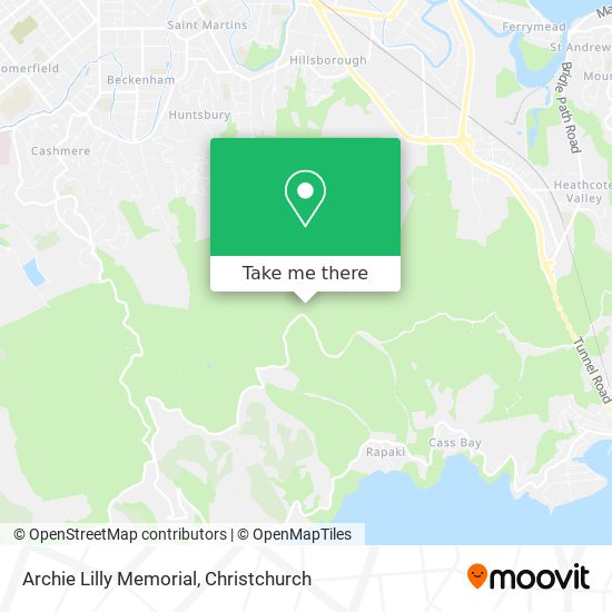 Archie Lilly Memorial map