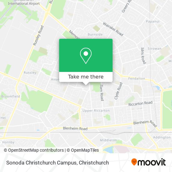 Sonoda Christchurch Campus map