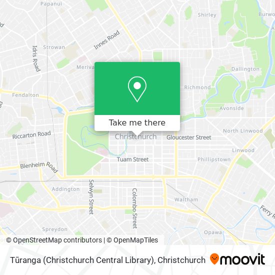 Tūranga (Christchurch Central Library) map