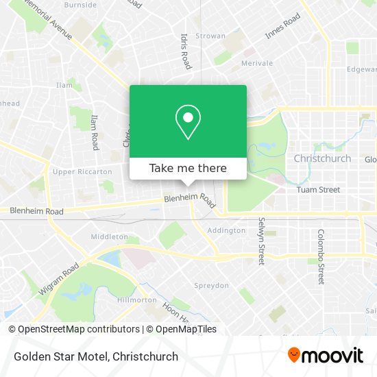 Golden Star Motel map