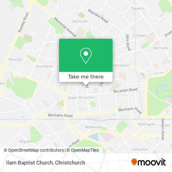 Ilam Baptist Church map
