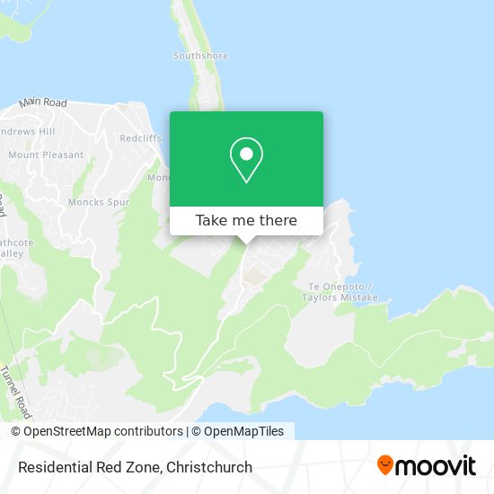 How to get to Residential Red Zone in Christchurch by Bus?