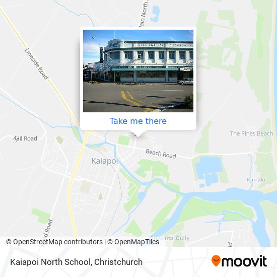 Kaiapoi North School map