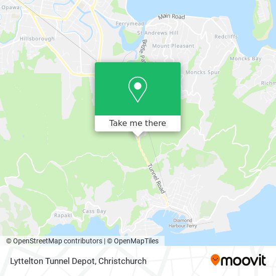 Lyttelton Tunnel Depot map