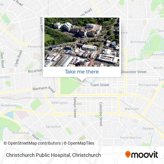 Christchurch Public Hospital地图