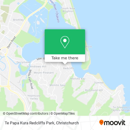 Te Papa Kura Redcliffs Park map