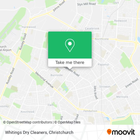 Whitings Dry Cleaners map