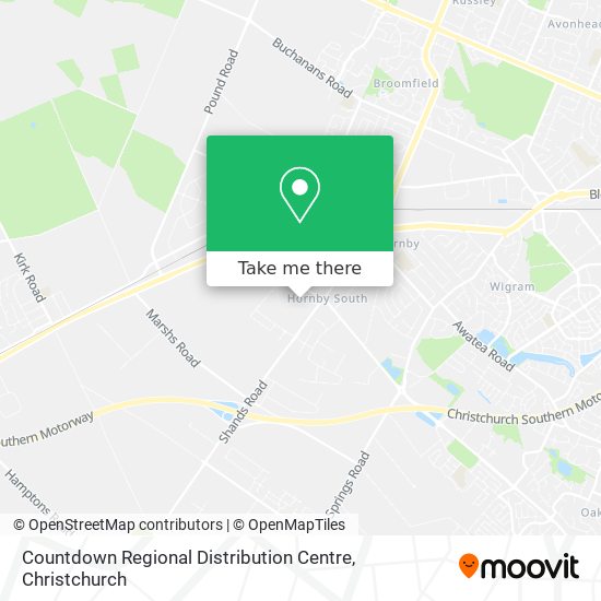 Countdown Regional Distribution Centre map