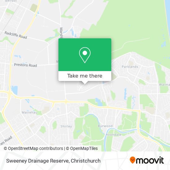 Sweeney Drainage Reserve map
