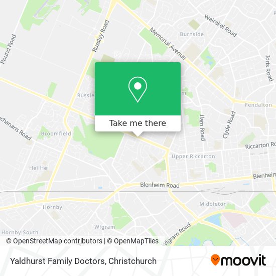 Yaldhurst Family Doctors map