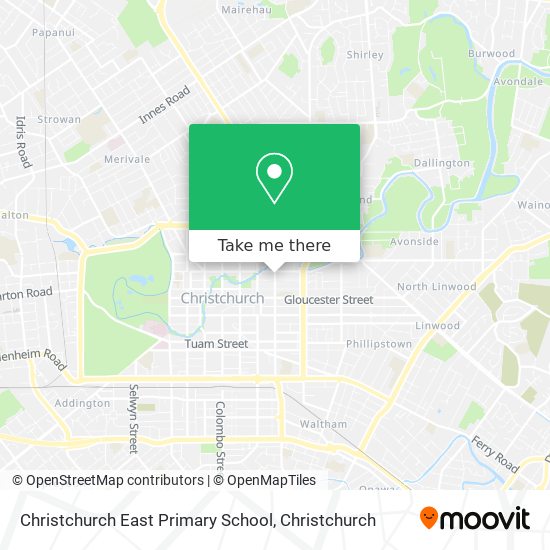 Christchurch East Primary School map