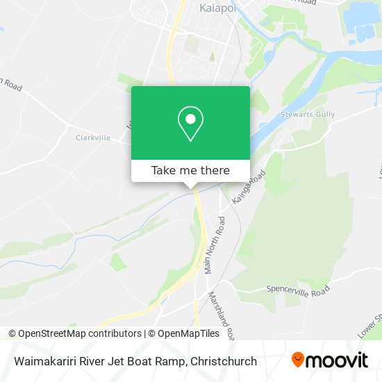 Waimakariri River Jet Boat Ramp map