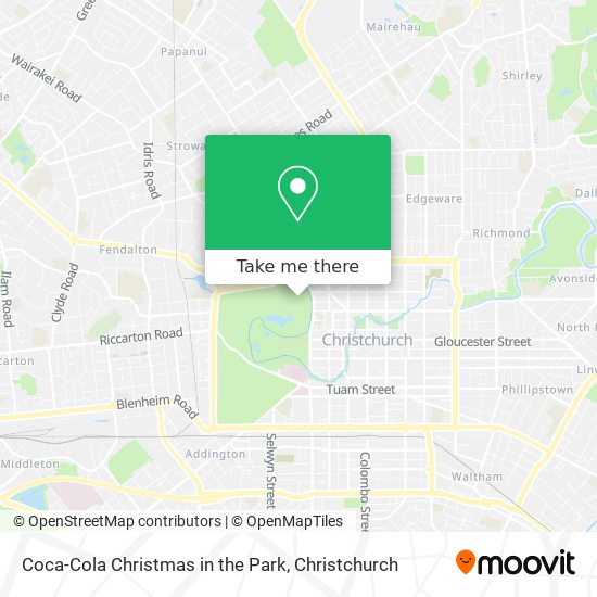 Coca-Cola Christmas in the Park map