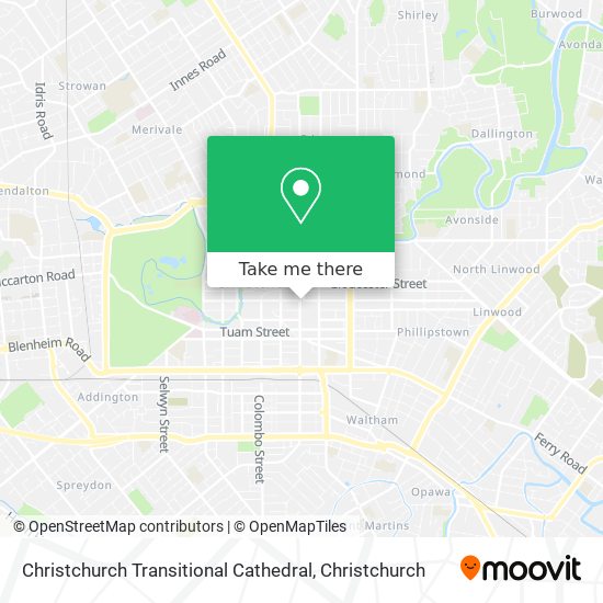 Christchurch Transitional Cathedral map