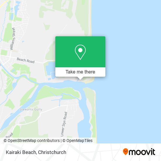 Kairaki Beach map