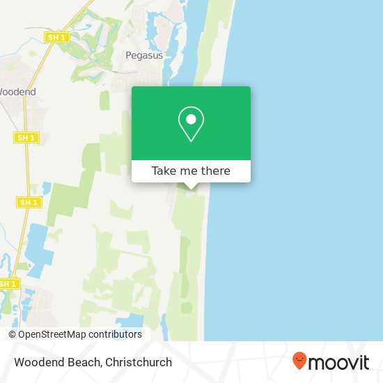 Woodend Beach map